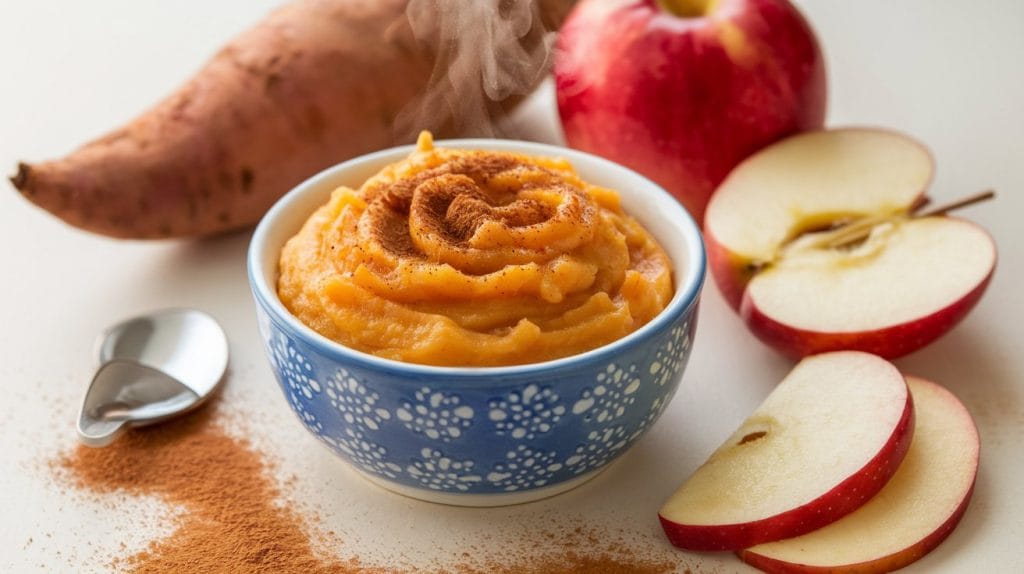 solid foods - Apple and Sweet Potato Mash