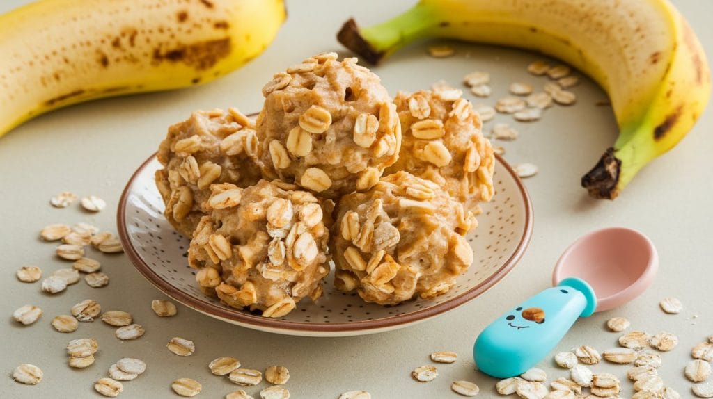 healthy snacks for kids - Banana Oat Bites