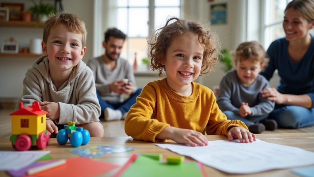 depicting a child happily organizing their toys - Learning Accountability in Children