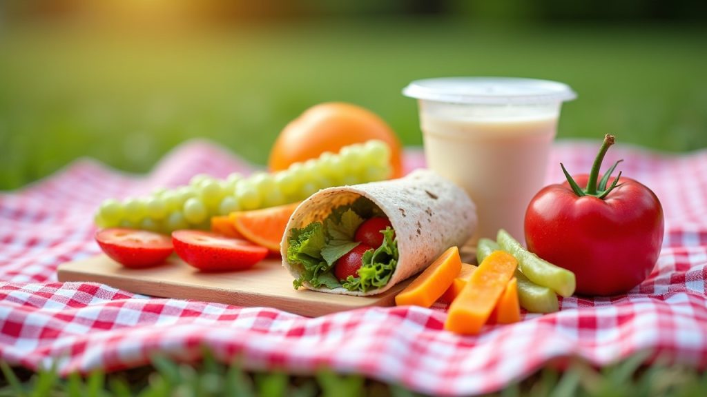 A vibrant display of Toddler Lunch Ideas featuring colorful fruit slices, veggie sticks, and whole-grain wraps, perfect for encouraging healthy eating habits in little ones.