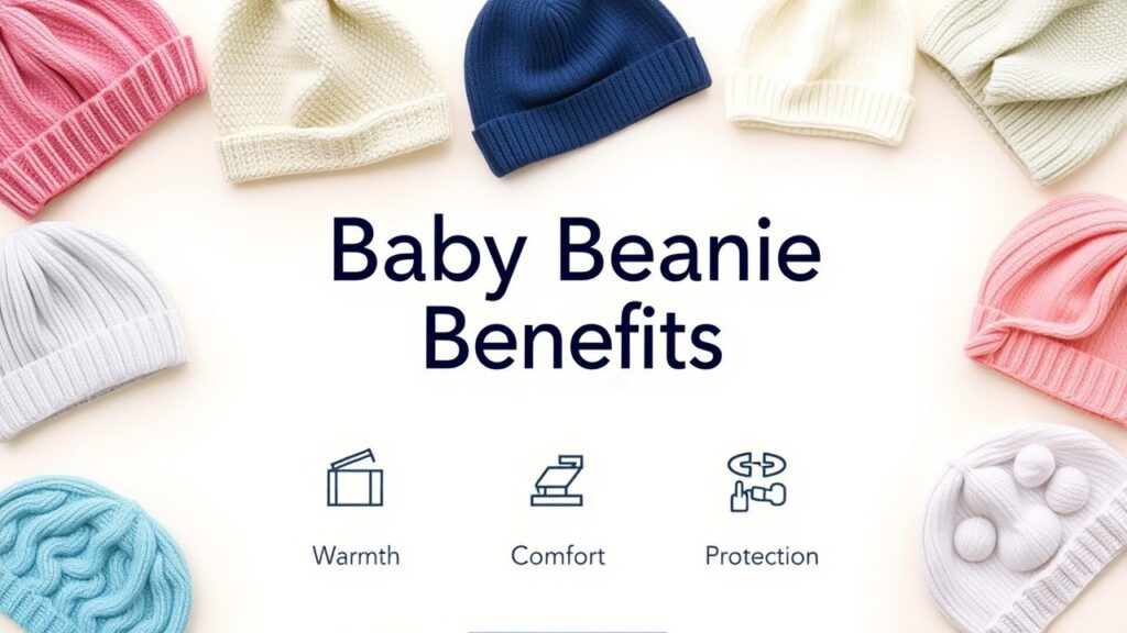 Baby beanie benefits for keeping newborns warm, cozy, and comfortable.